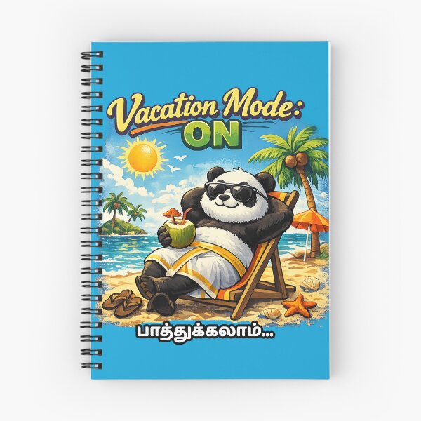 Item preview, Vacation Mode ON Panda – பாத்துக்கலாம் Tamil Funny Summer Vacation Design designed and sold by KS Cosmic Journeys.