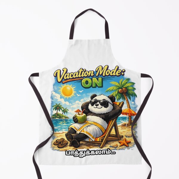 Item preview, Vacation Mode ON Panda – பாத்துக்கலாம் Tamil Funny Summer Vacation Design designed and sold by KS Cosmic Journeys.