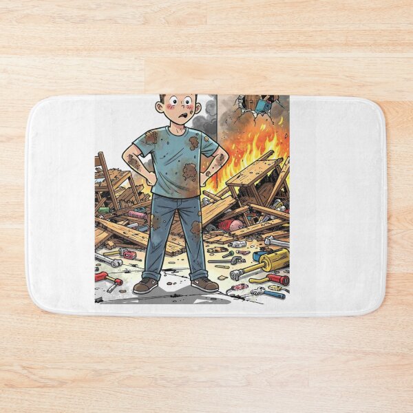 Item preview, How Hard Can It Be - DIY Disaster Funny Quote Cartoon designed and sold by Petringo.