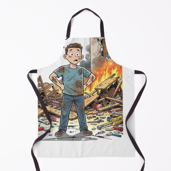 Item preview, How Hard Can It Be - DIY Disaster Funny Quote Cartoon designed and sold by Petringo.