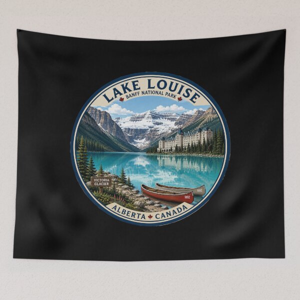 Item preview, Lake Louise Banff National Park Sticker | Alberta Canada Mountain Badge designed and sold by Swanny's Custom T-shirt and Gift Designs.