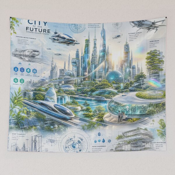 Item preview, Tomorrow's Vision: Sustainable City of the Future designed and sold by DarVibe Designs.