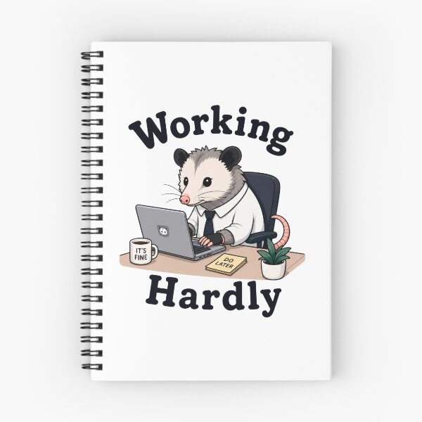 Item preview, Working Hardly Funny Office Possum Gift designed and sold by INVITOARTE.