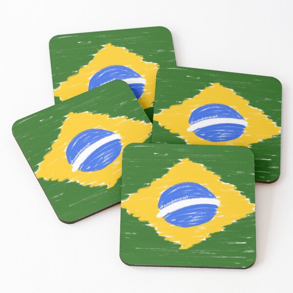 Item preview, Brasil flag crayon texture designed and sold by dudaoliveira.art.