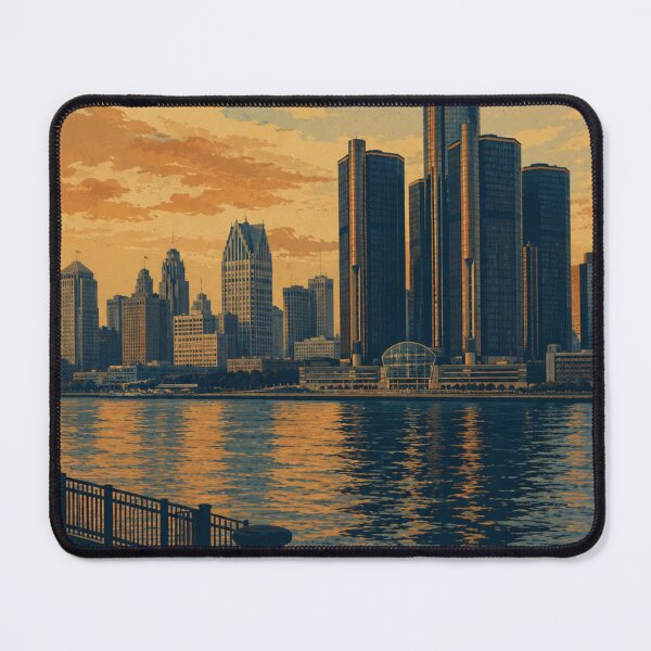 Item preview, Detroit Travel Poster designed and sold by greatlakesimage.