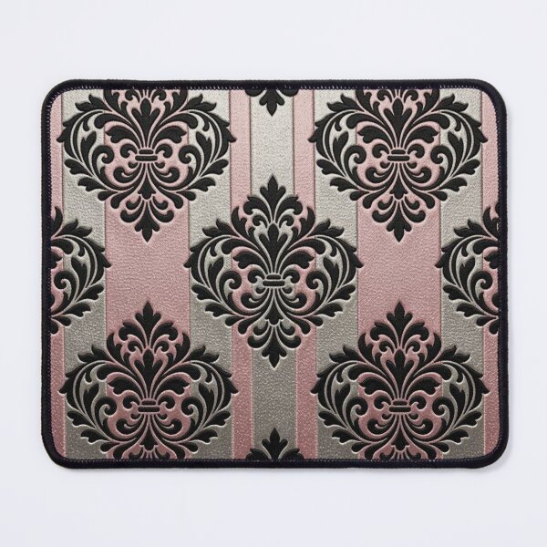 Item preview, Matte Pink & Silver Striped Damask designed and sold by DesignsByPrnces.