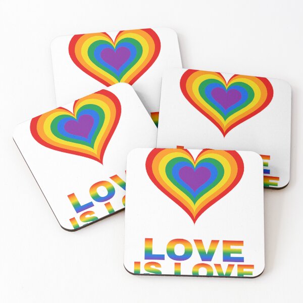 Artikelvorschau, Love Is Love Regenbogen-Pride-Herz-T-Shirt 011 entworfen und verkauft von Hauptsache Merch.