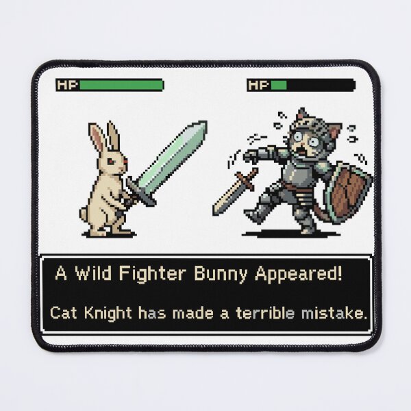 Item preview, A Wild Fighter Bunny Appears - Retro 16-Bit JRPG designed and sold by Sanistein.