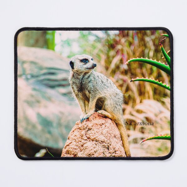 Item preview, The Feeling Behind The Gaze - Wild Meerkat Portrait designed and sold by AuraInkSC.