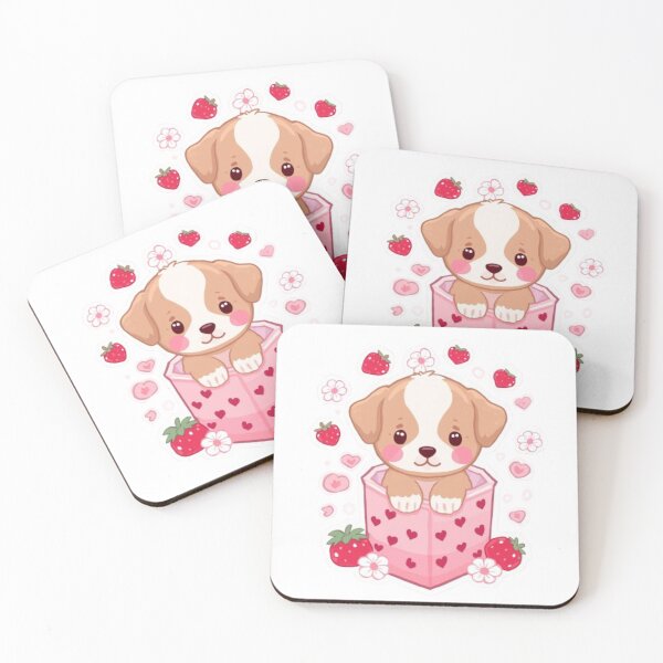 Item preview, Strawberry Puppy Kawaii Sticker designed and sold by Stylestickers55.