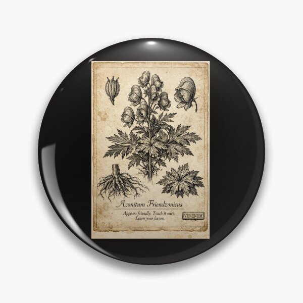 Item preview, Aconitum Friendzonicus Funny Poisonous Plant Victorian Botanical Print Gift designed and sold by Print Loft.