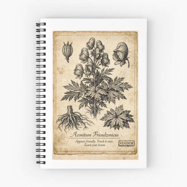 Item preview, Aconitum Friendzonicus Funny Poisonous Plant Victorian Botanical Print Gift designed and sold by Print Loft.