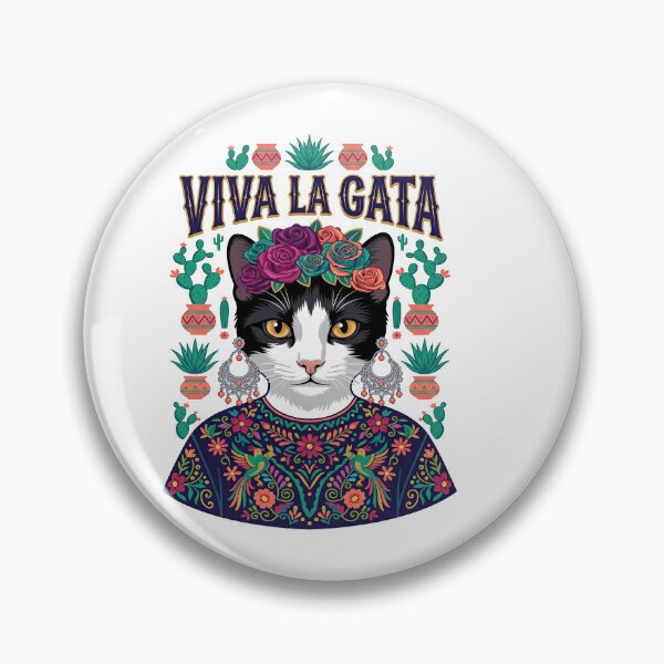 Item preview, Viva La Gata Cat frida kahlo designed and sold by TeeARTHY.