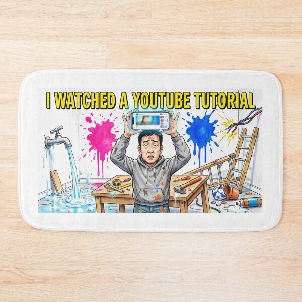 Item preview, I Watched a YouTube Tutorial - DIY Disaster Funny Quote Cartoon designed and sold by Petringo.