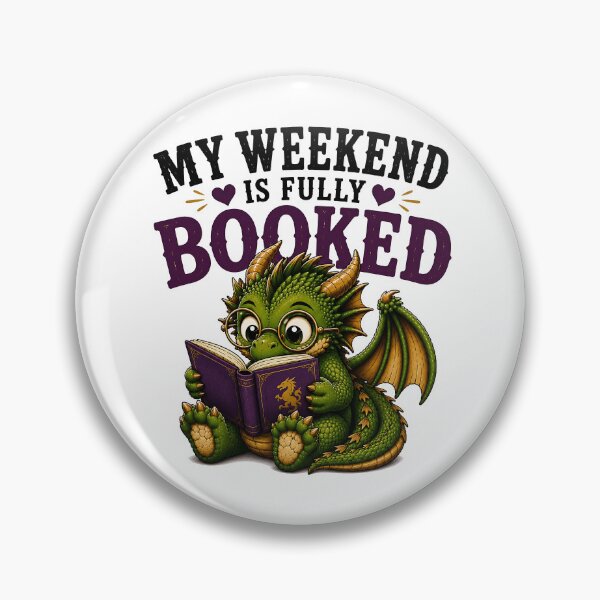 Item preview, My Weekend Is Fully Booked – Cute Fantasy Dragon Reader Book Lover Design designed and sold by Digital Culture Studio.