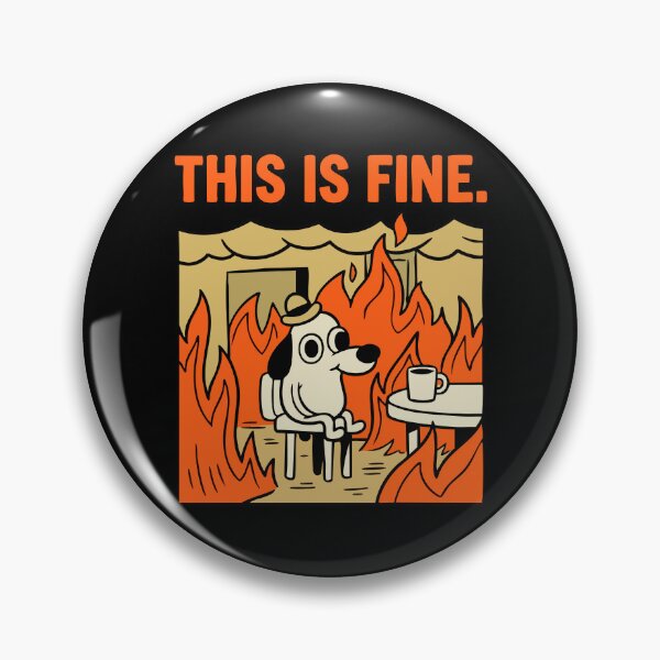 Item preview, Everything Is Fine - Funny Anxiety & Burnout Meme Design Light Version Style 2 Light designed and sold by CrownedCanvas.