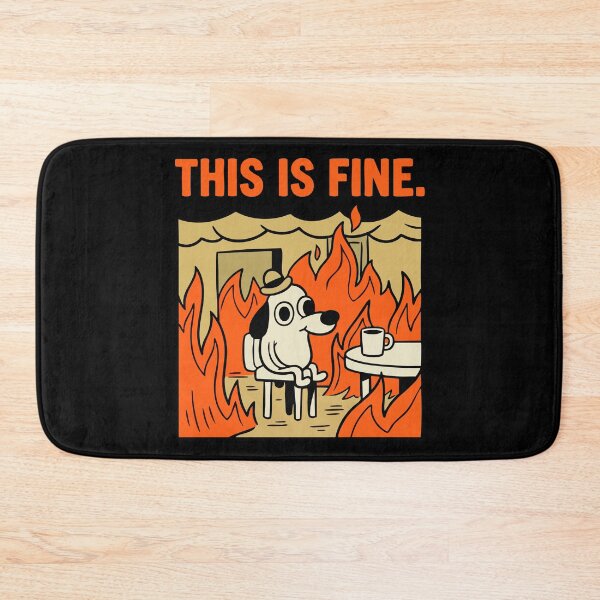 Item preview, Everything Is Fine - Funny Anxiety & Burnout Meme Design Light Version Style 2 Light designed and sold by CrownedCanvas.