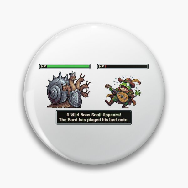 Item preview, The Bard Frog's Last Note - Retro RPG Final Boss Snail designed and sold by Sanistein.