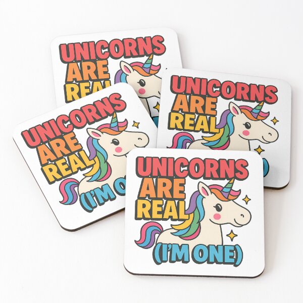 Item preview, Unicorns Are Real - Cute Rainbow Unicorn Queer Pride designed and sold by Haus Of Sin.