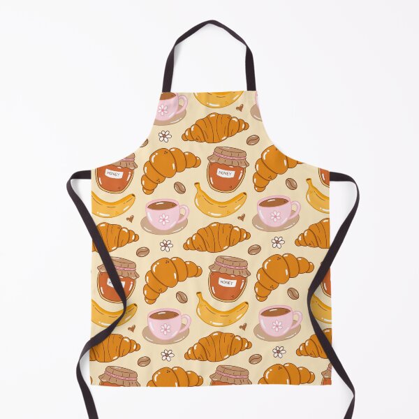 Item preview, Cozy Breakfast Pattern with Croissants, Coffee, Honey & Daisies | Hand-Drawn Cottagecore Food Illustration designed and sold by Olive Lane Creative.