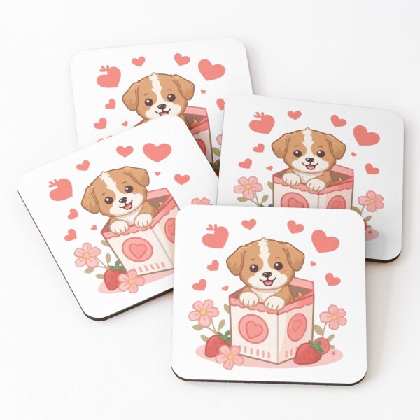 Item preview, Strawberry Puppy Kawaii Sticker designed and sold by Stylestickers55.