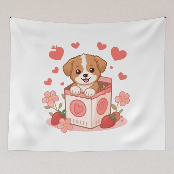 Item preview, Strawberry Puppy Kawaii Sticker designed and sold by Stylestickers55.