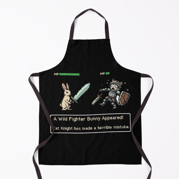 Item preview, A Wild Fighter Bunny Appears Black - Retro 16-Bit JRPG designed and sold by Sanistein.