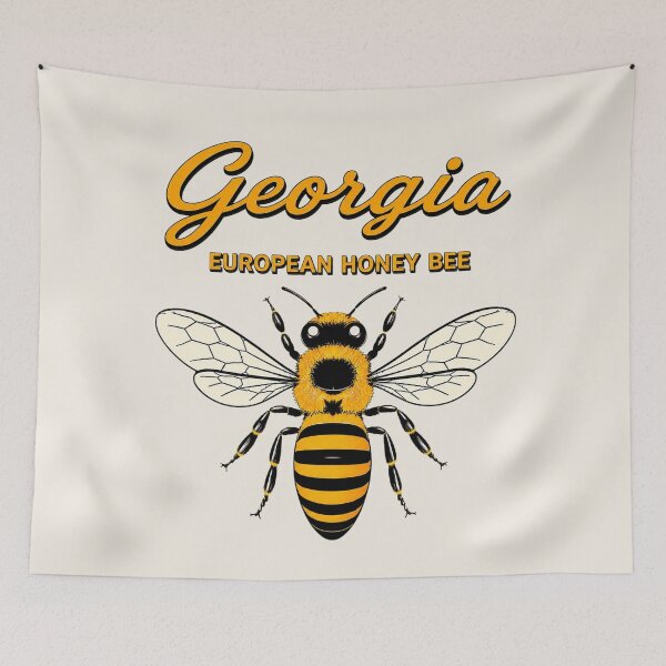 Item preview, Georgia European Honey Bee State Insect Poster designed and sold by The-Drip-Studio.