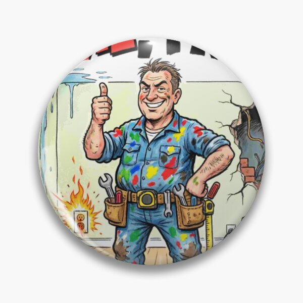 Item preview, Trust Me I'm Handy - DIY Disaster Funny Quote Cartoon designed and sold by Petringo.