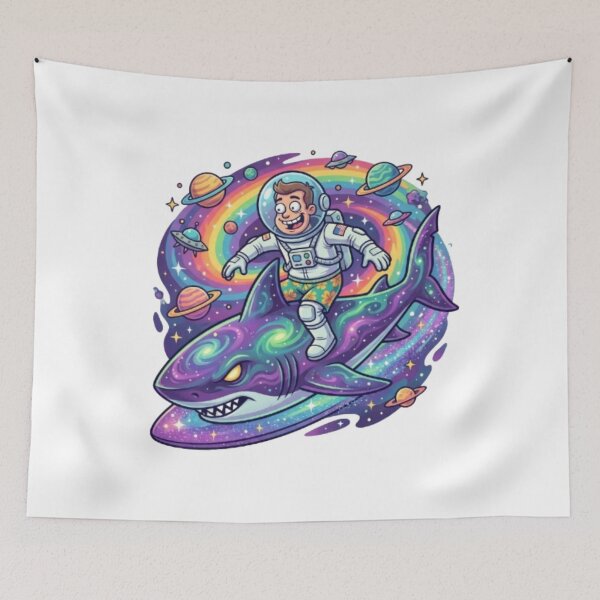 Item preview, Cosmic Shark Rider designed and sold by PixelStyle Studio.