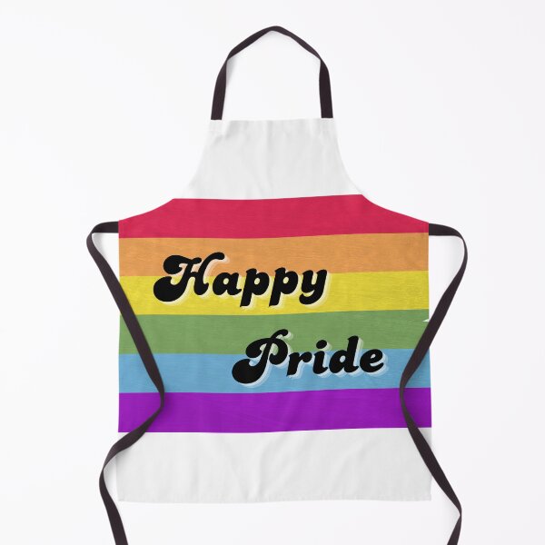 Item preview, Happy Pride Retro Script Design - Rainbow Flag Painted Background designed and sold by DonnaRaine.
