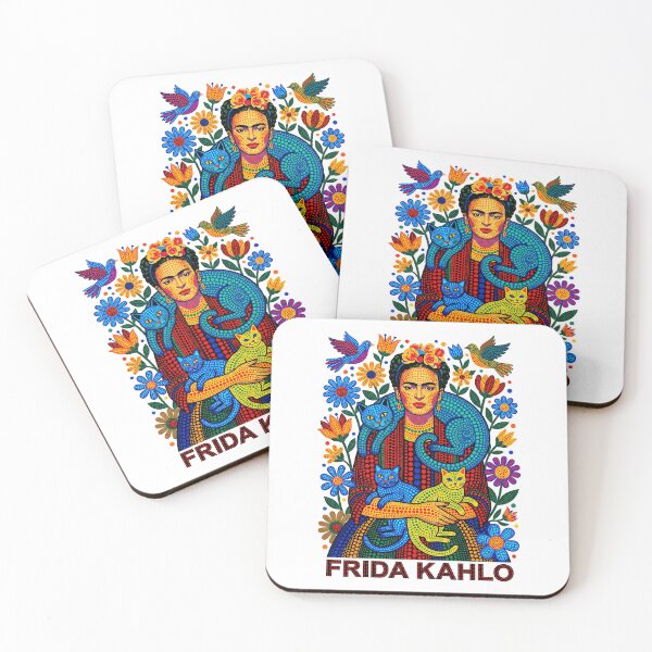 Item preview, Frida Kahlo With  colorful Cats designed and sold by TeeARTHY.