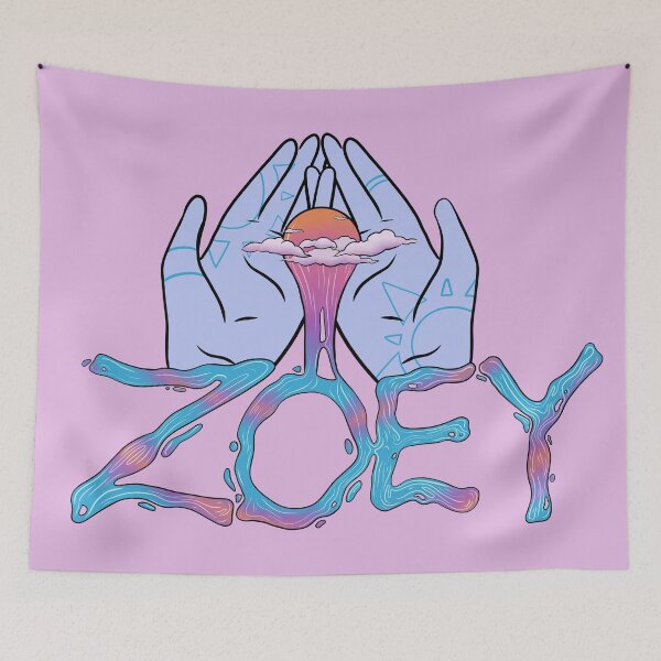 Item preview, Zoey Name Art designed and sold by AvalonUnmuzzled.