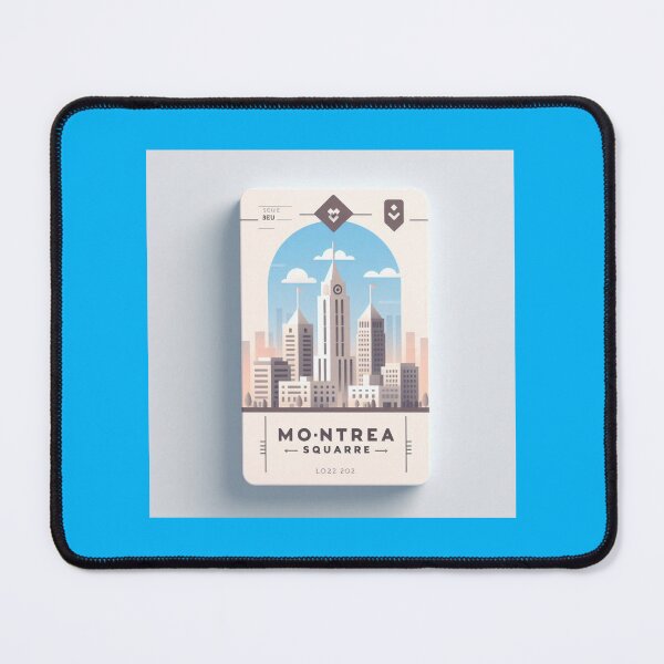 Item preview,  Montreal Square Cute Minimal Skyline Label  designed and sold by PaintMeWorld.