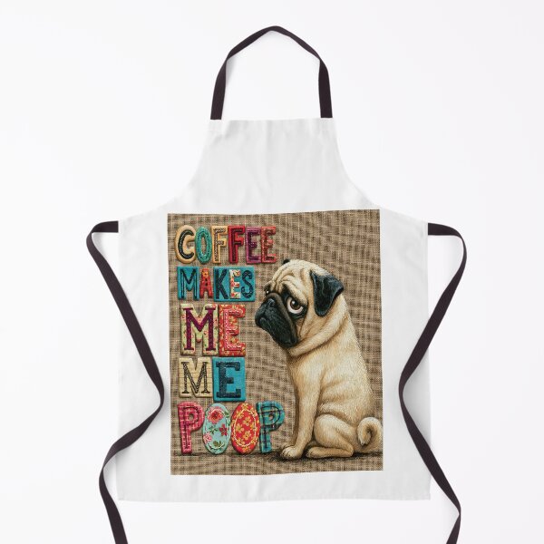 Item preview, Coffee Makes Me Poop Sad Pug Dog Funny Bathroom Art designed and sold by KreativKulture.