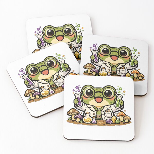 Item preview, Redbubble Listing - Frog Chemist with Test Tubes designed and sold by NeonKawaiiCo.