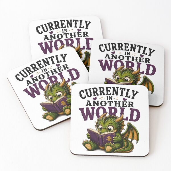 Item preview, Currently In Another World – Cute Fantasy Dragon Reader Book Lover Design designed and sold by Digital Culture Studio.