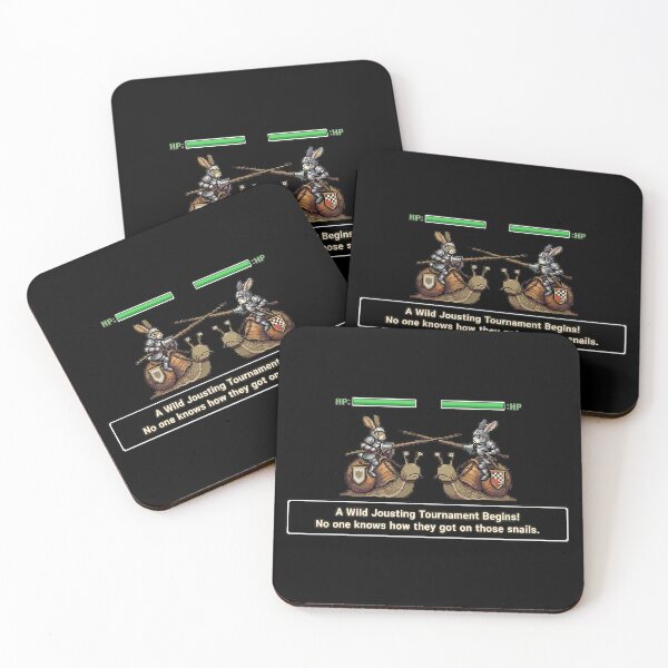 Item preview, The Snail Jousting Tournament Black- 16-Bit Medieval Manuscript Meme designed and sold by Sanistein.