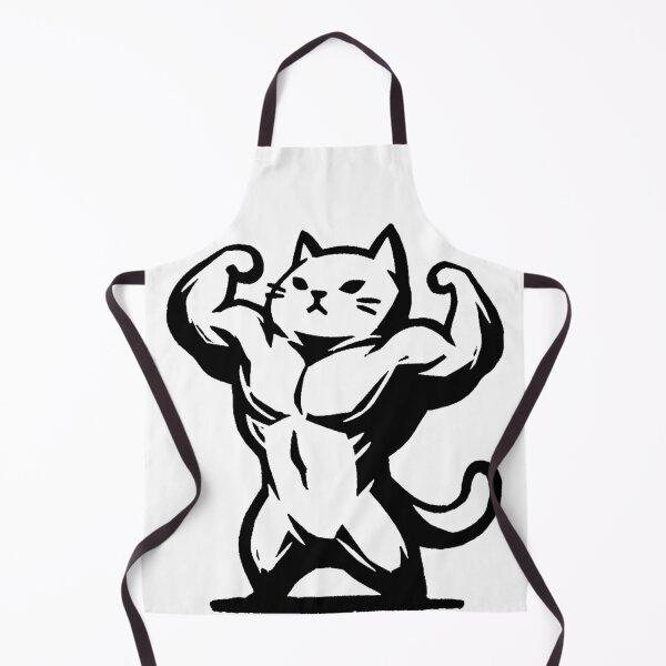 Item preview, Buff Cat Bodybuilder Linocut Style Print designed and sold by Alan Javier Cordoba Espinosa.