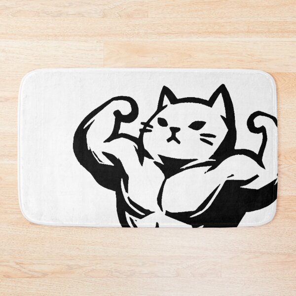 Item preview, Buff Cat Bodybuilder Linocut Style Print designed and sold by Alan Javier Cordoba Espinosa.