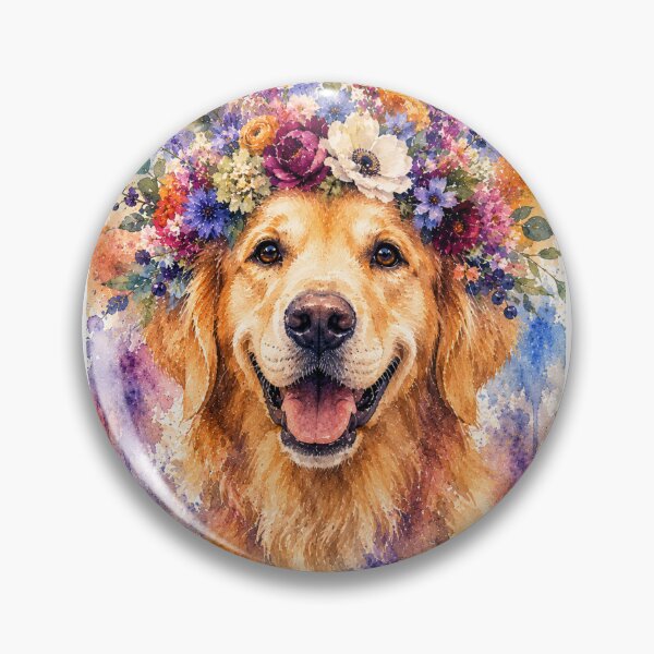 Item preview, Floral Golden Retriever  designed and sold by Weird & wonderful .