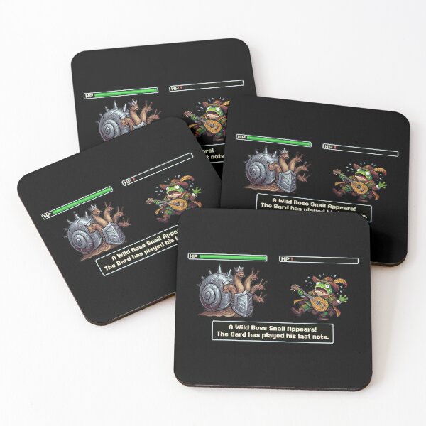 Item preview, The Bard Frog's Last Note Black - Retro RPG Final Boss Snail designed and sold by Sanistein.