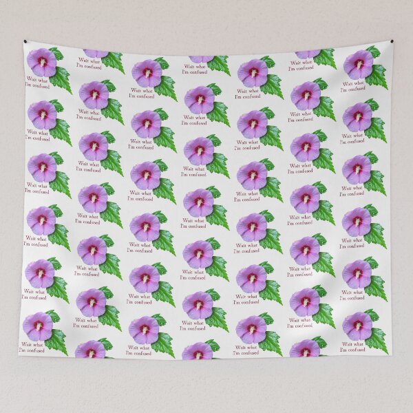 Item preview, Wait what I’m confused, Purple flower with leaves designed and sold by Josephine Ethereal.