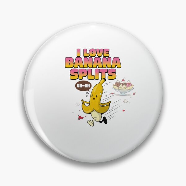 Item preview, Funny cartoon and quote “I Love Banana Splits”Fruit Pun Design for T-shirts and other merchandise  designed and sold by MKTreasures.