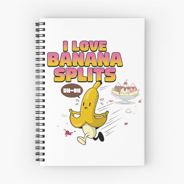 Item preview, Funny cartoon and quote “I Love Banana Splits”Fruit Pun Design for T-shirts and other merchandise  designed and sold by MKTreasures.