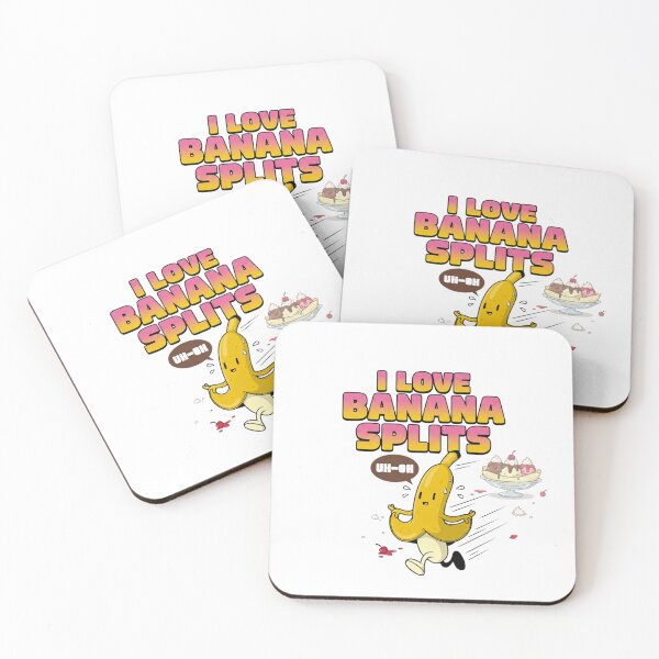 Item preview, Funny cartoon and quote “I Love Banana Splits”Fruit Pun Design for T-shirts and other merchandise  designed and sold by MKTreasures.