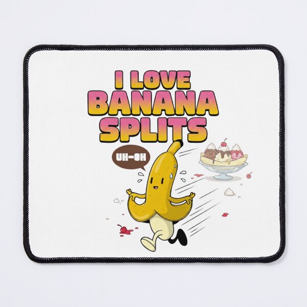 Item preview, Funny cartoon and quote “I Love Banana Splits”Fruit Pun Design for T-shirts and other merchandise designed and sold by MKTreasures.