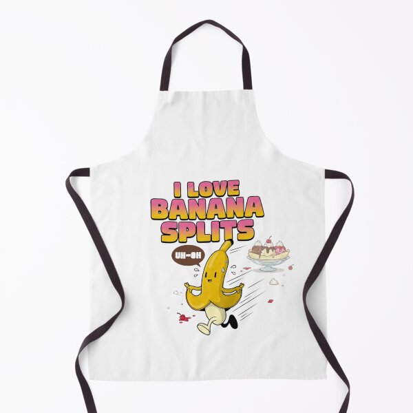 Item preview, Funny cartoon and quote “I Love Banana Splits”Fruit Pun Design for T-shirts and other merchandise  designed and sold by MKTreasures.