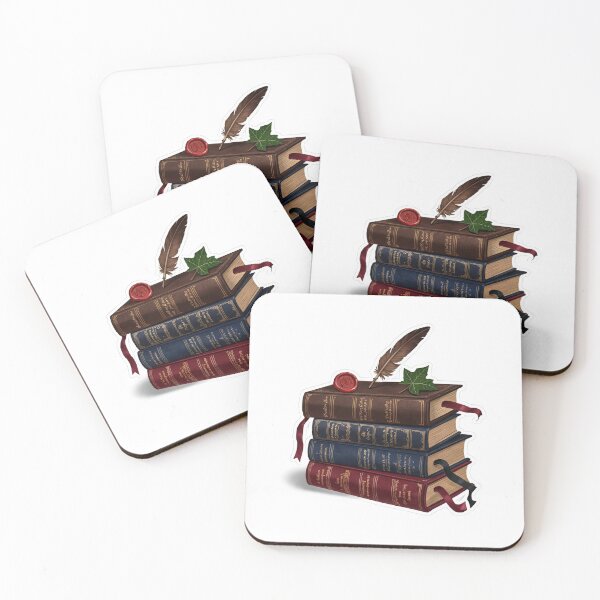 Item preview, Pegatina de pila de libros con estética Dark Academia designed and sold by Winterp09.