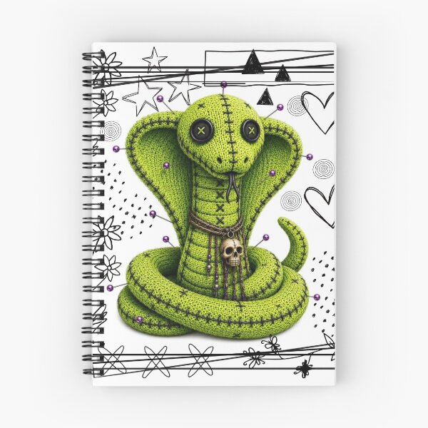 Item preview, Stitched Horror Cobra - Creepy Cute Snake White version designed and sold by CaylaTay.